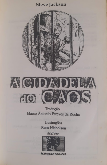 The Citadel of Chaos - Fighting Fantasy - Internal Cover - Brazil